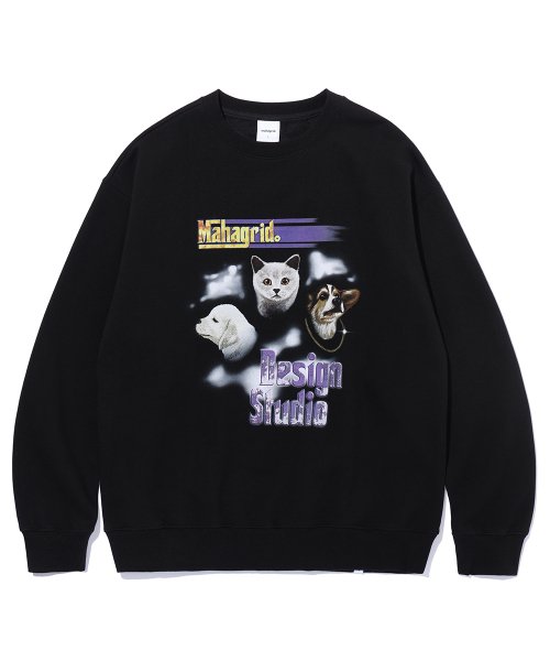 mahagrid (マハグリッド)    FUZZIES SWEATSHIRT BLACK(MG2CFMM449A)
