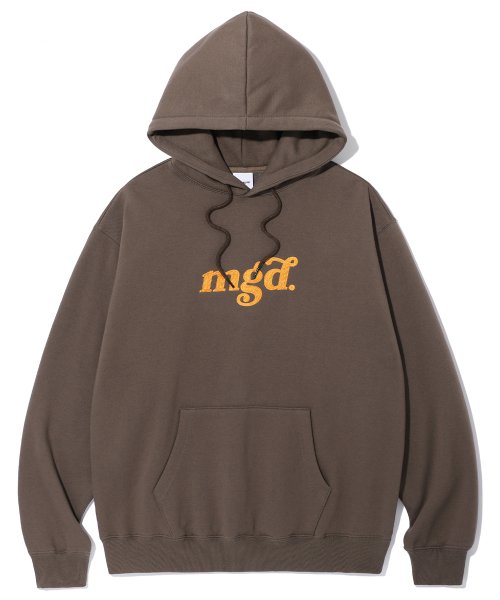mahagrid (マハグリッド)    CHAIN STITCH MGD LOGO HOODIE BROWN(MG2CFMM423A)