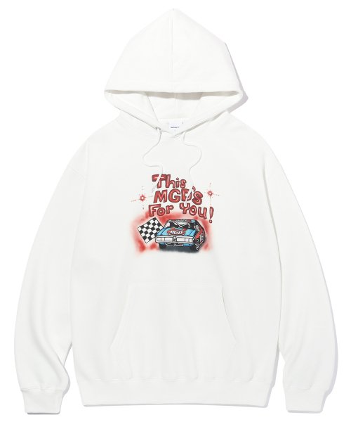 mahagrid (マハグリッド)    RACING CAR HOODIE OFF WHITE(MG2CFMM414A)