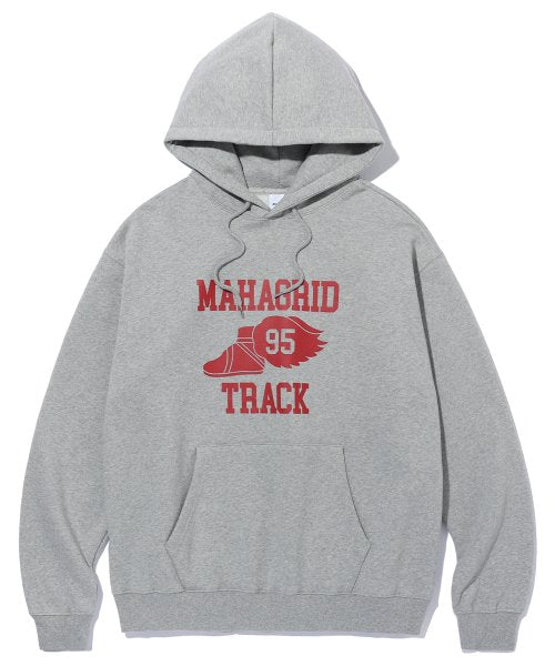 mahagrid (マハグリッド)    ATHLETIC LOGO HOODIE GREY(MG2CFMM408A)