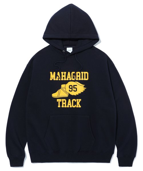 mahagrid (マハグリッド)    ATHLETIC LOGO HOODIE  BLACK(MG2CFMM408A)