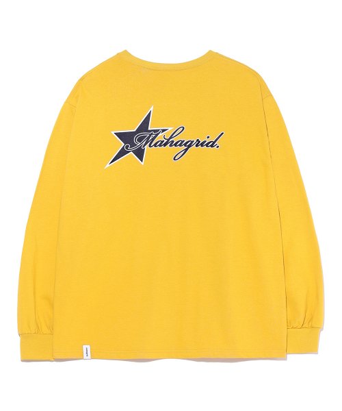 mahagrid (マハグリッド)    STAR LOGO LS TEE YELLOW(MG2CFMT560A)