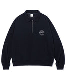 mahagrid (マハグリッド)    MGD SERIF LOGO HALF ZIP SWEATSHIRT NAVY(MG2CFMM492A)