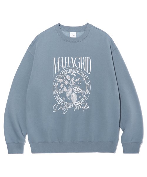 mahagrid (マハグリッド)    RASPBERRY SWEATSHIRT BLUE(MG2CFMM441A)