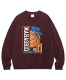 mahagrid (マハグリッド)    PLAY OFFS SWEATSHIRT BURGUNDY(MG2CFMM442A)