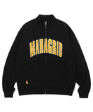 mahagrid (マハグリッド)    FULL ZIP MOCK NECK SWEATSHIRT BLACK(MG2CFMM480A)