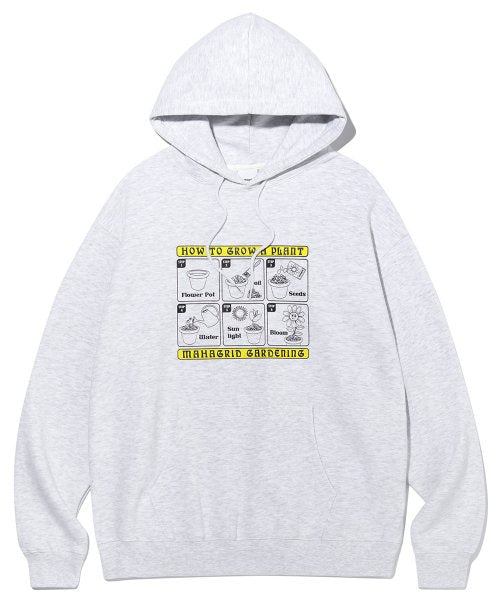 mahagrid (マハグリッド)    GARDENING HOODIE LIGHT GREY(MG2CFMM411A)