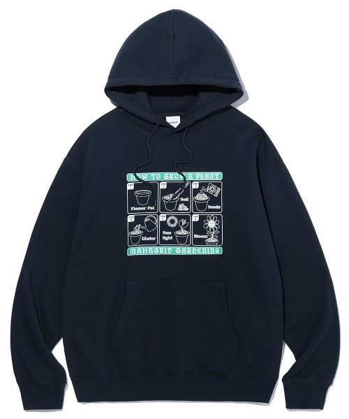 mahagrid (マハグリッド)    GARDENING HOODIE NAVY(MG2CFMM411A)