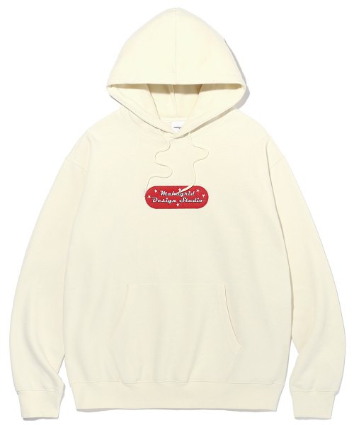mahagrid (マハグリッド)    GALAXY LOGO HOODIE CREAM(MG2CFMM422A)