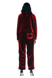 レイブレス(LABELESS) RED BUTTON VELVET TROUSERS