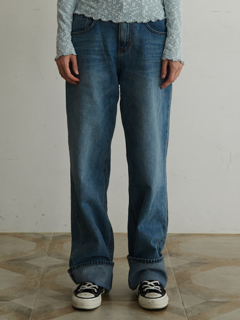 TMO BY 13MONTH（ティーエムオーバイサーティンマンス）WIDE LEG JEANS (BLUE)