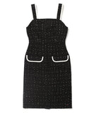 ROMANTIC CROWN(ロマンティック クラウン)   PURE TWEED DRESS_BLACK