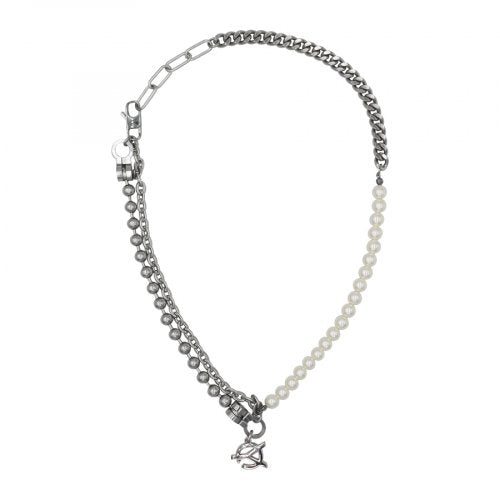 オーワイ(OY) PEARL CHAIN LOGO NECKLACE