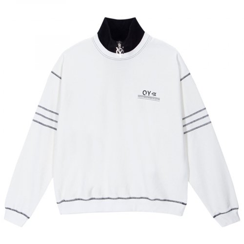 オーワイ(OY) STITCH LINE ZIPPER POLA MTM-WHITE