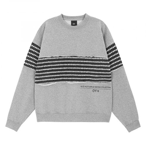 オーワイ(OY) LINE STRIPE LOGO MTM-GREY
