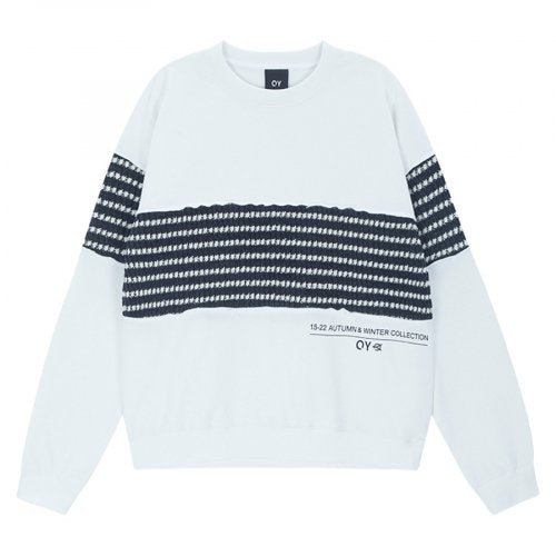 オーワイ(OY) LINE STRIPE LOGO MTM-WHITE