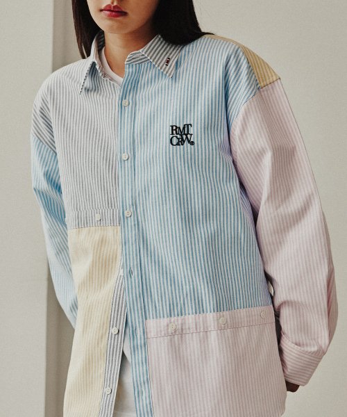 ROMANTIC CROWN(ロマンティック クラウン)   COLOR MIXED COTTON SHIRT_NAVY