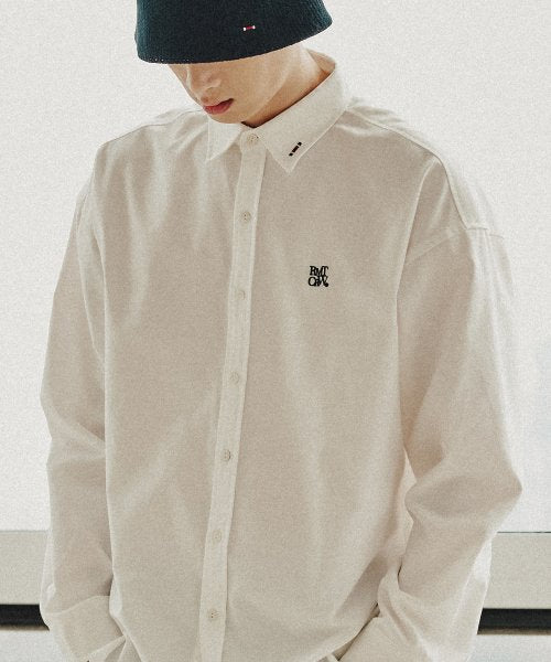 ROMANTIC CROWN(ロマンティック クラウン)   RECENT OXFORD SHIRT_WHITE
