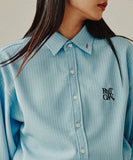 ROMANTIC CROWN(ロマンティック クラウン)   RECENT LOGO SIGNATURE SHIRT_SKY BLUE