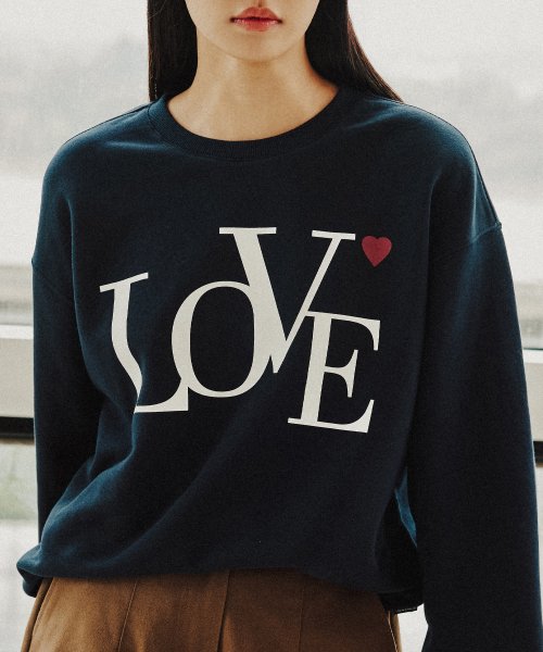 ROMANTIC CROWN(ロマンティック クラウン)   LOVE SWEAT SHIRT_NAVY