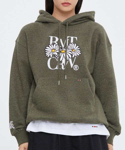 ROMANTIC CROWN(ロマンティック クラウン)   OXEYE DAISY HOODIE_MELANGE KHAKI