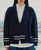 ROMANTIC CROWN(ロマンティック クラウン)   NOTCHED LAPEL KNIT BLAZER_NAVY