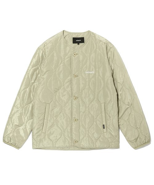 mahagrid (マハグリッド)     BASIC LOGO QUILTED JACKET BEIGE(MG2CWMB907A)