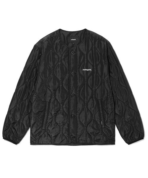 mahagrid (マハグリッド)     BASIC LOGO QUILTED JACKET BLACK(MG2CWMB907A)