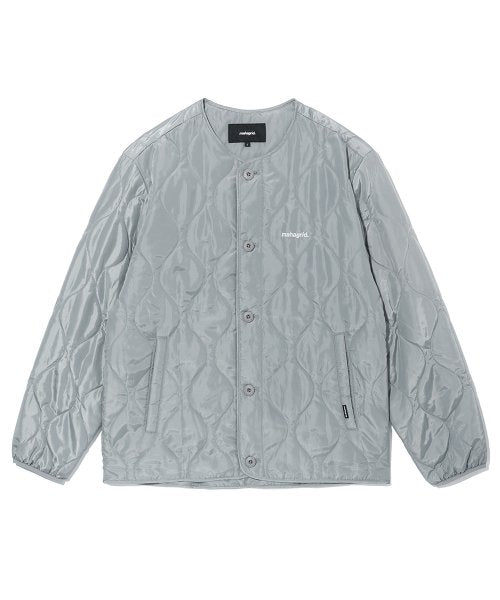 mahagrid (マハグリッド)     BASIC LOGO QUILTED JACKET GREY(MG2CWMB907A)
