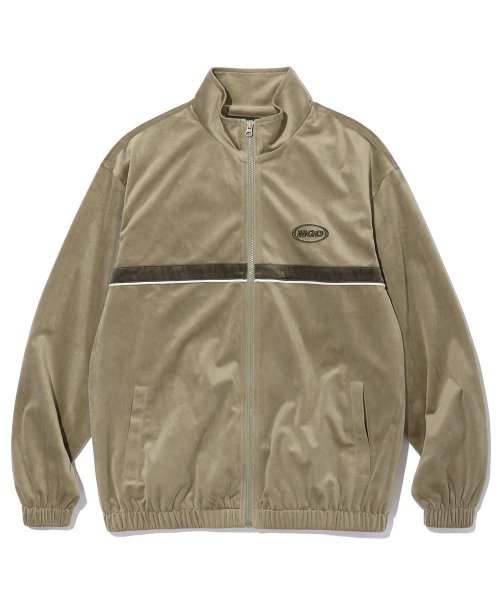 mahagrid (マハグリッド)     VELOUR TRACK JACKET BEIGE(MG2CFMB940A)