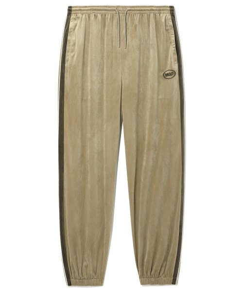 mahagrid (マハグリッド)     VELOUR TRACK PANT BEIGE(MG2CFMPA11A)