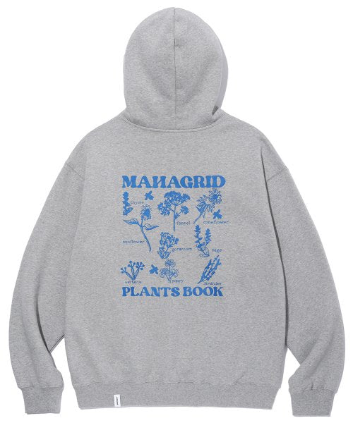 【mahagrid】22FW★ PLANTS BOOK HOODIE mahagrid (マハグリッド) PLANTS BOOK HOODIE GREY(MG2CFMM415A