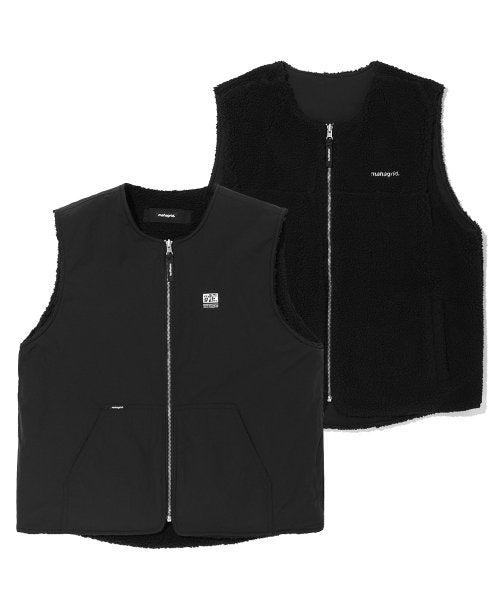 mahagrid (マハグリッド)     BASIC REVERSIBLE VEST BLACK(MG2CWMB990A)
