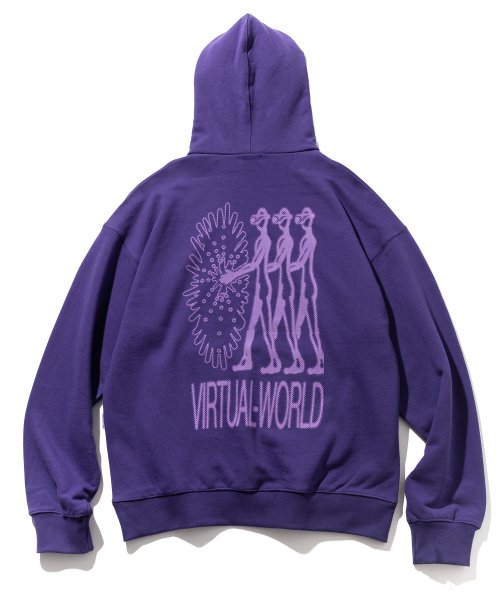 マスノウン(MASSNOUN)     PORTAL OVERSIZED HOODIE MFTHD001-PP