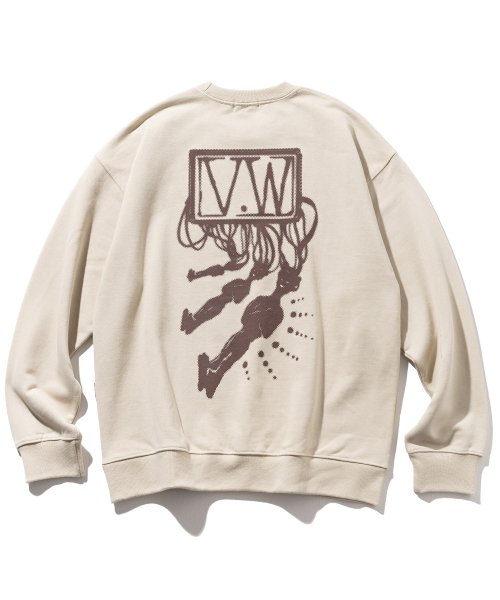 マスノウン(MASSNOUN)     DWMU OVERSIZED SWEAT SHIRTS MFTCR002-CR