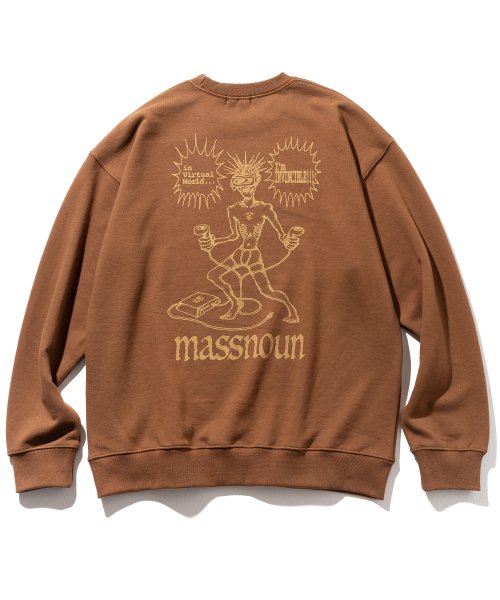 マスノウン(MASSNOUN)     INVINCIBLE OVERSIZED SWEAT SHIRTS MFTCR001-BR