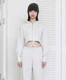 curetty (キュリティー)   C LOGO EMBROIDERY CROP ZIP-UP_OATMEAL