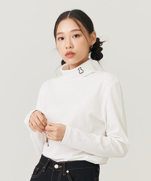 AQO_studiospace(アコスタジオスペース)      BEAR TURTLENECK WHITE