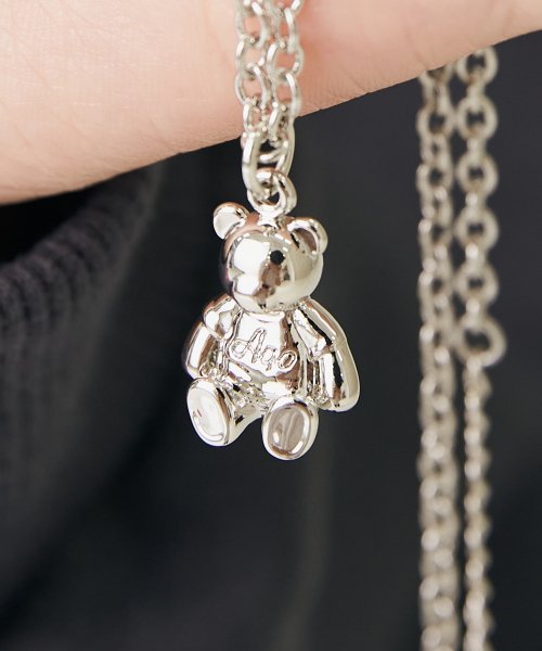 AQO_studiospace(アコスタジオスペース)      AQO BEAR NECKLACE SILVER