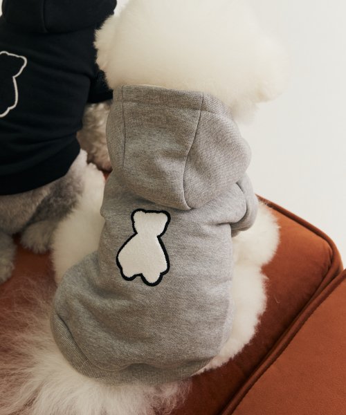 AQO_studiospace(アコスタジオスペース)      BEAR PET HOODIE GREY