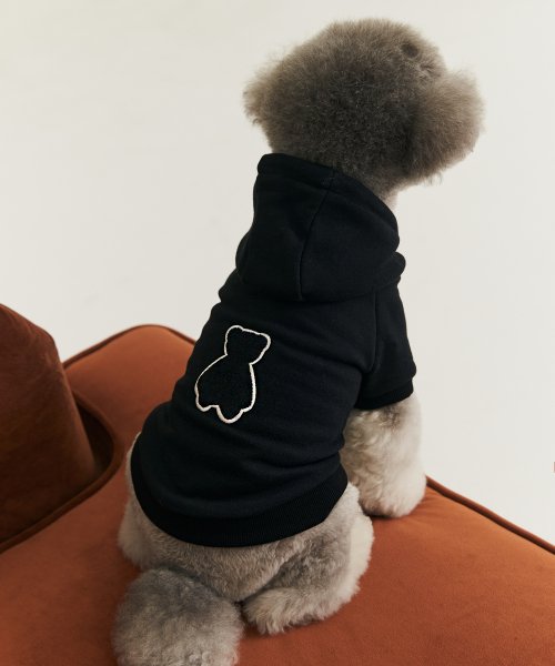 AQO_studiospace(アコスタジオスペース)      BEAR PET HOODIE BLACK