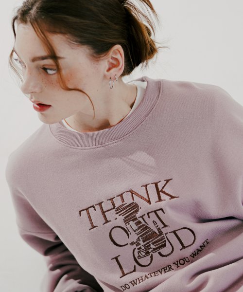 ダブルユーブイプロジェクト(WV PROJECT)  Outloud Man to Man Pale pink MJMT7613