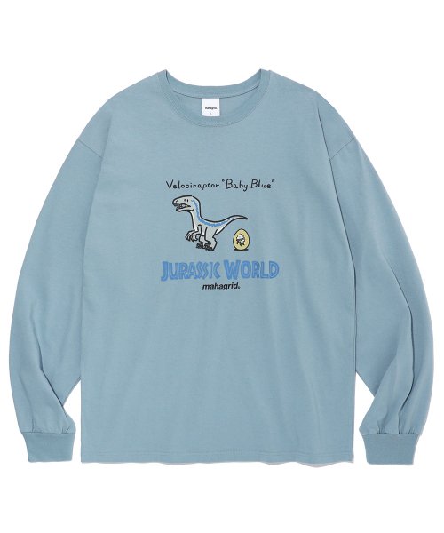 mahagrid (マハグリッド)     VELOCIRAPTOR BABY BLUE LS TEE BLUE(MG2CFMT551D)
