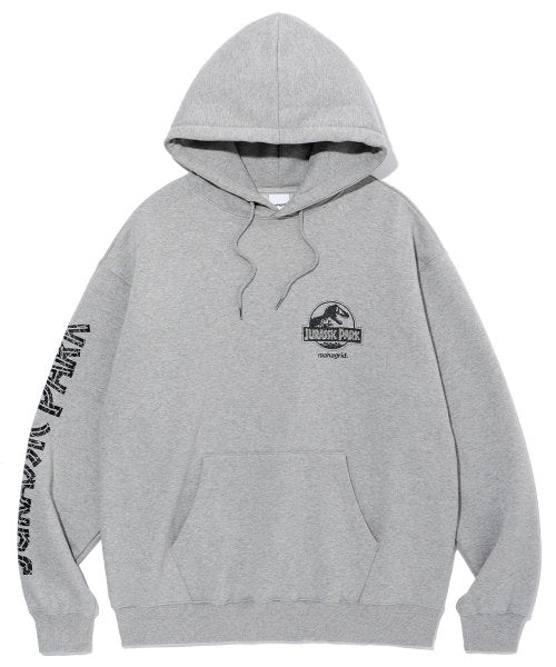 mahagrid (マハグリッド)     JURASSIC COLABORATION LOGO HOODIE GREY(MG2CFMM400D)