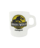 mahagrid (マハグリッド)     JURASSIC DOODLE LOGO MILK GLASS CUP WHITE(MG2CFMAB61D)