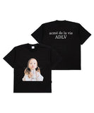 アクメドラビ(acme' de la vi)  ADLV BABY FACE MILK GIRL SHORT SLEEVE T-SHIRT BLACK