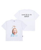 アクメドラビ(acme' de la vi)  ADLV BABY FACE APPLE HAIR BOY SHORT SLEEVE T-SHIRT WHITE