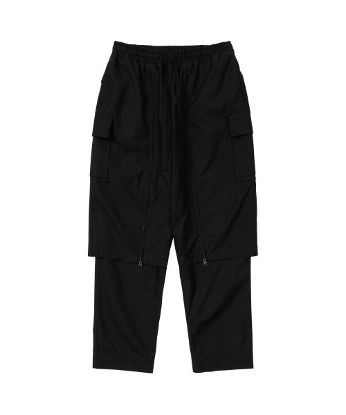 アジョバイアジョ(AJOBYAJO)             Oversized Layered Pants [BLACK]