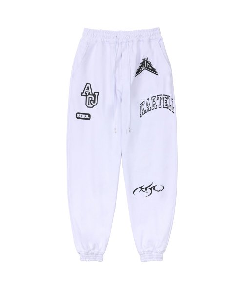 アジョバイアジョ(AJOBYAJO)             Total Logo Sweat Pants [WHITE]