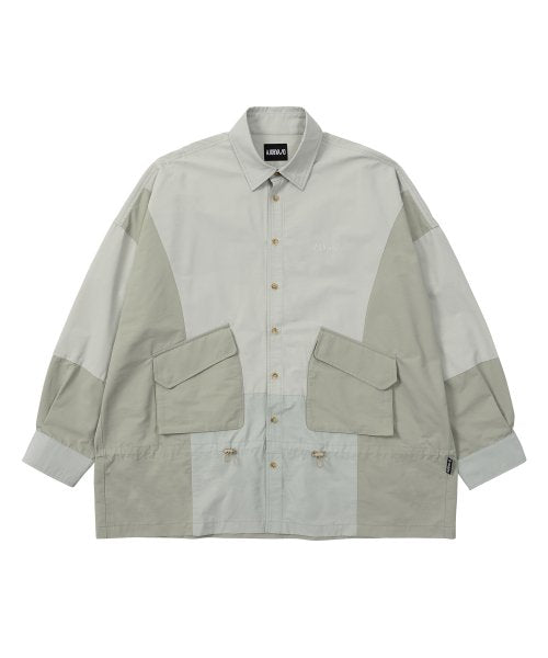 アジョバイアジョ(AJOBYAJO)             Nylon String Oversized Shirt [LIGHT GREY]
